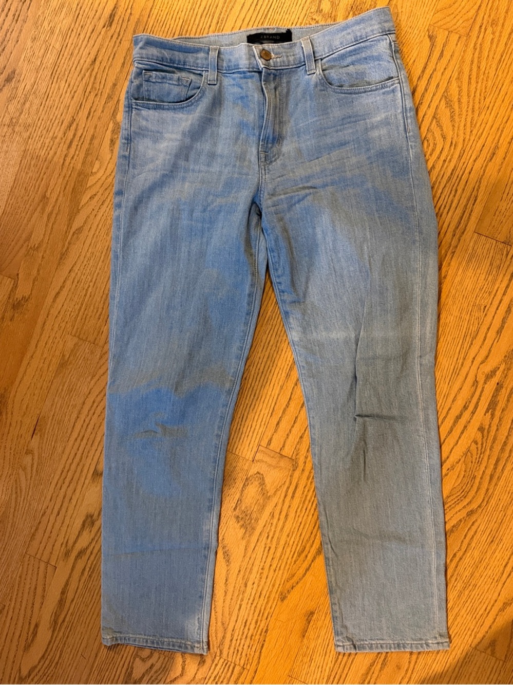 J Brand Light Wash Adele Straight-Leg Jeans